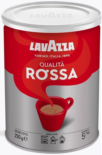 250gr Lavazza Qualita Rossa Ground Coffee in Tin