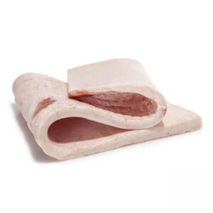 Pork back fat with skin off